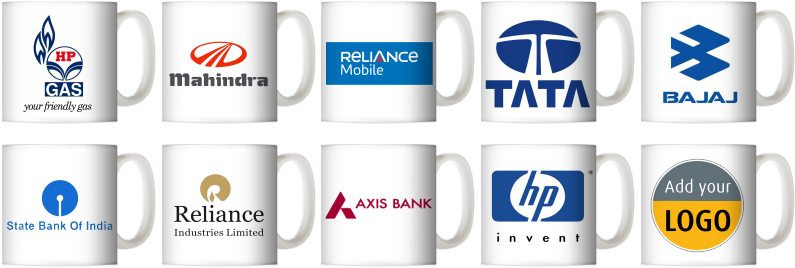 Coffee White Mugs With Your Logo - Mug Png Company Logo (800x303), Png Download