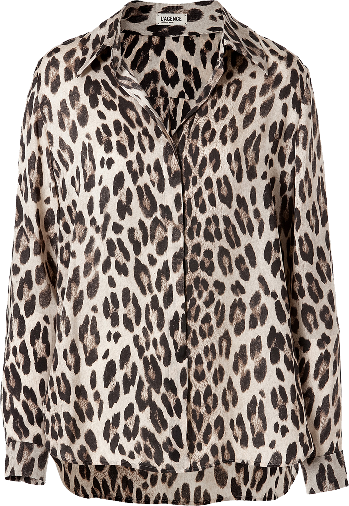 Free Shipping Discounts L'agence Animal Print Top Cheap (800x1092), Png Download