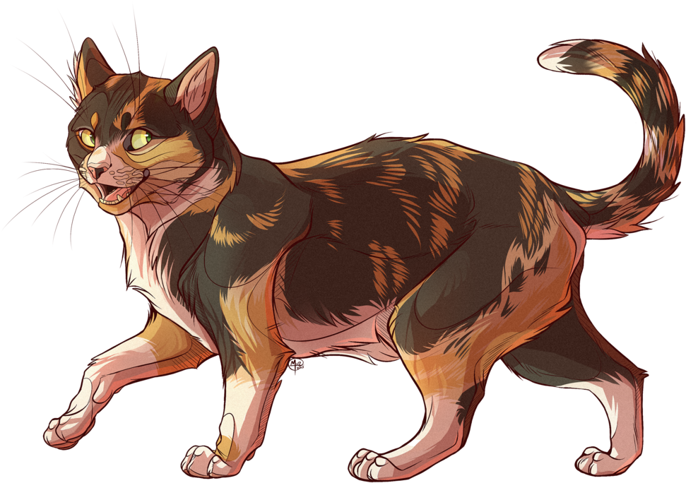 Fluffy Commission By Gato - Realistic Cartoon Cat (1024x692), Png Download