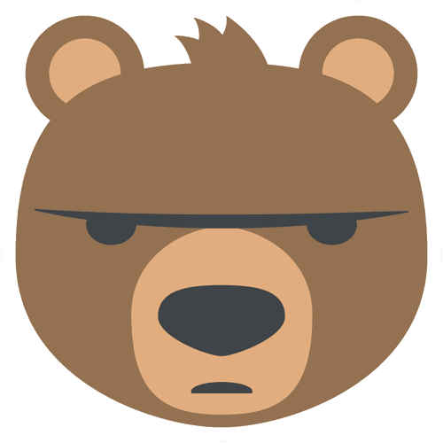 Bear Face Sticker - Gloucester Road Tube Station (500x500), Png Download