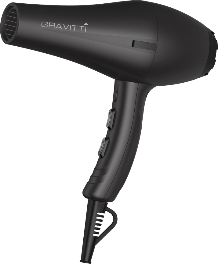 Gravitti Tourmaline Ionic Hair Dryer - Hair Dryer (714x866), Png Download
