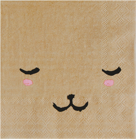 Bear Face Party Napkins - Napkin (480x480), Png Download