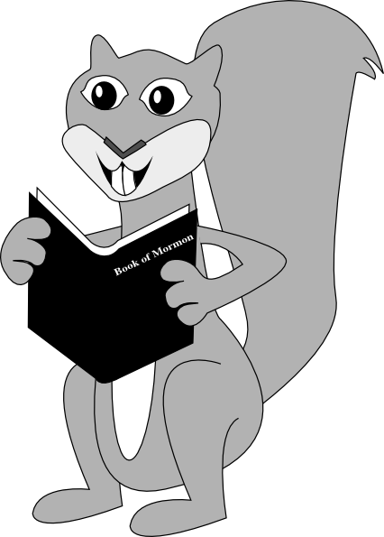 Clipart Of A 3d Squirrel Reading A Book - Squirrel With A Book Clipart (426x595), Png Download