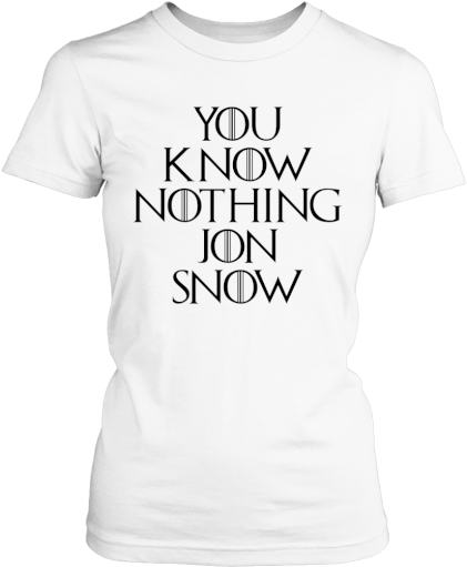 You Know Nothing Jon Snow T-shirt - Misophonia Shirt (510x510), Png Download
