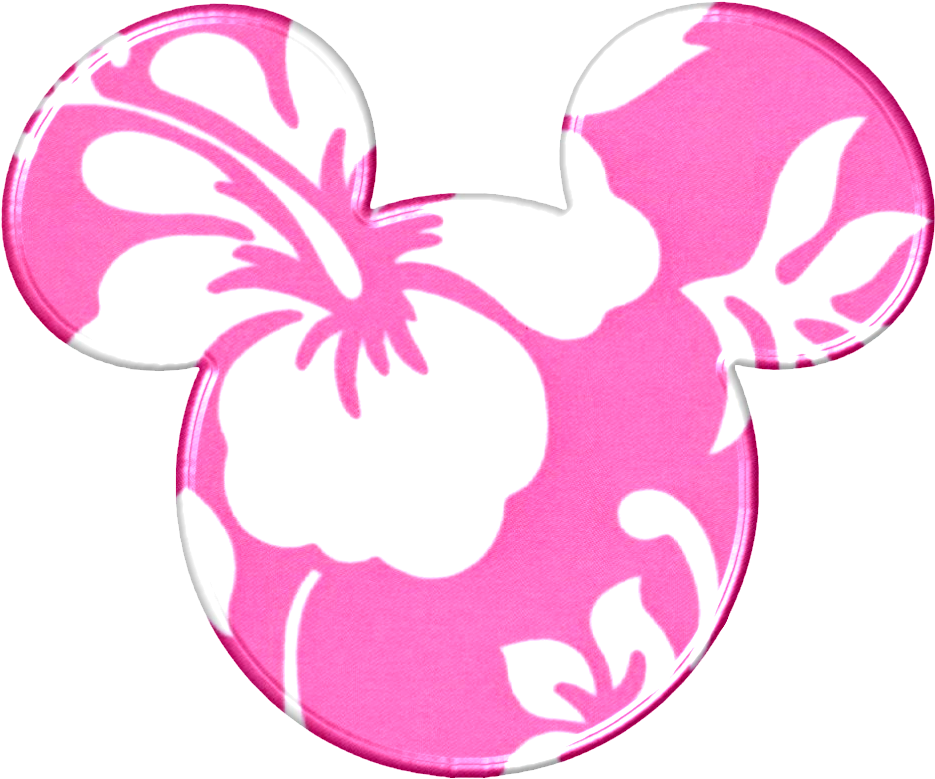 Mickey Heads Hawaiian Style - Hawaiian Mickey Mouse (952x917), Png Download