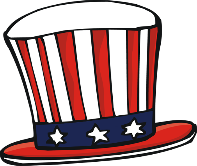 Uncle Sam Top Hat - Uncle Sam Hat Transparent (640x538), Png Download
