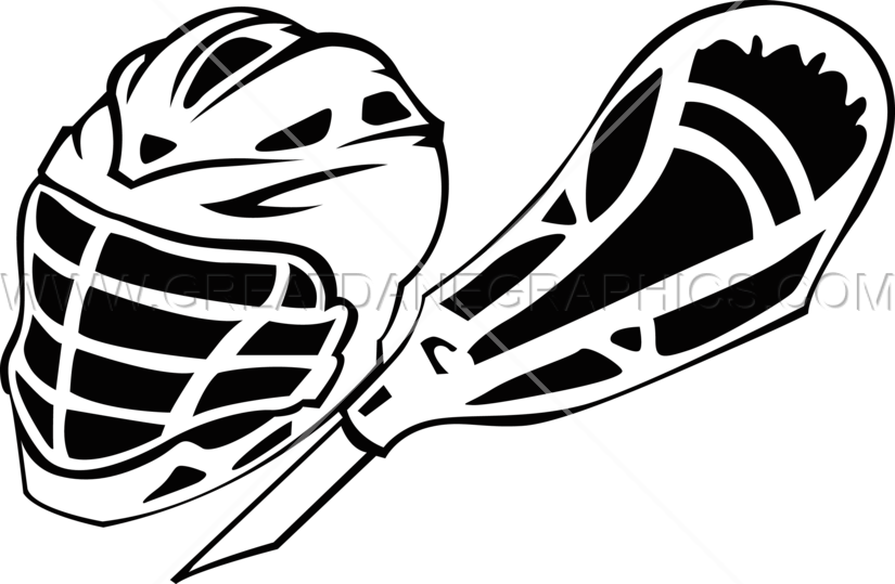 Lacrosse Helmet & Stick - Field Lacrosse (825x539), Png Download