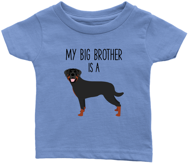 My Big Brother Is A Rottweiler Baby T-shirt, Funny - My Big Brother Is A Rottweiler (600x600), Png Download