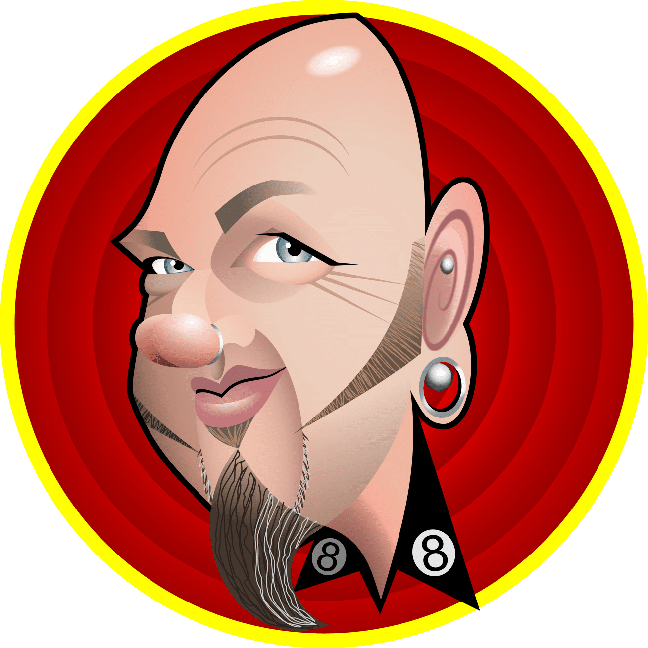 Stallone Caricature, Mark Lamarr Caricature, Amy Winehouse - Caricature (1309x1310), Png Download