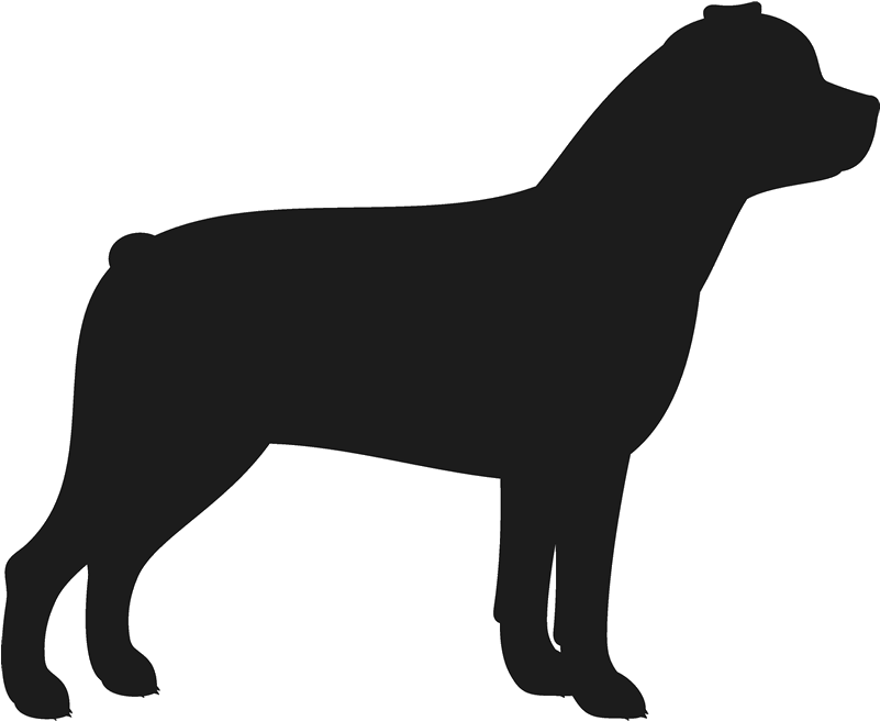 Rottweiler Stamp Dog, Cat Amp Fur Baby Stamps - Silhouette Of Cocker Spaniel (801x656), Png Download