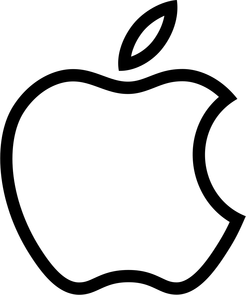 Download HD Social Apple Outline - Apple Logo Black White Outline  Transparent PNG Image - NicePNG.com, image size:818x981