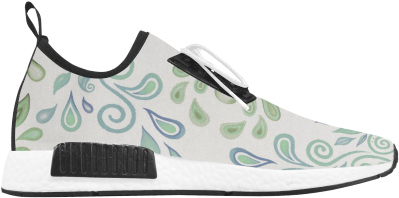 Blue And Green Watercolor Design Women's Draco Running - Sneakers (500x500), Png Download