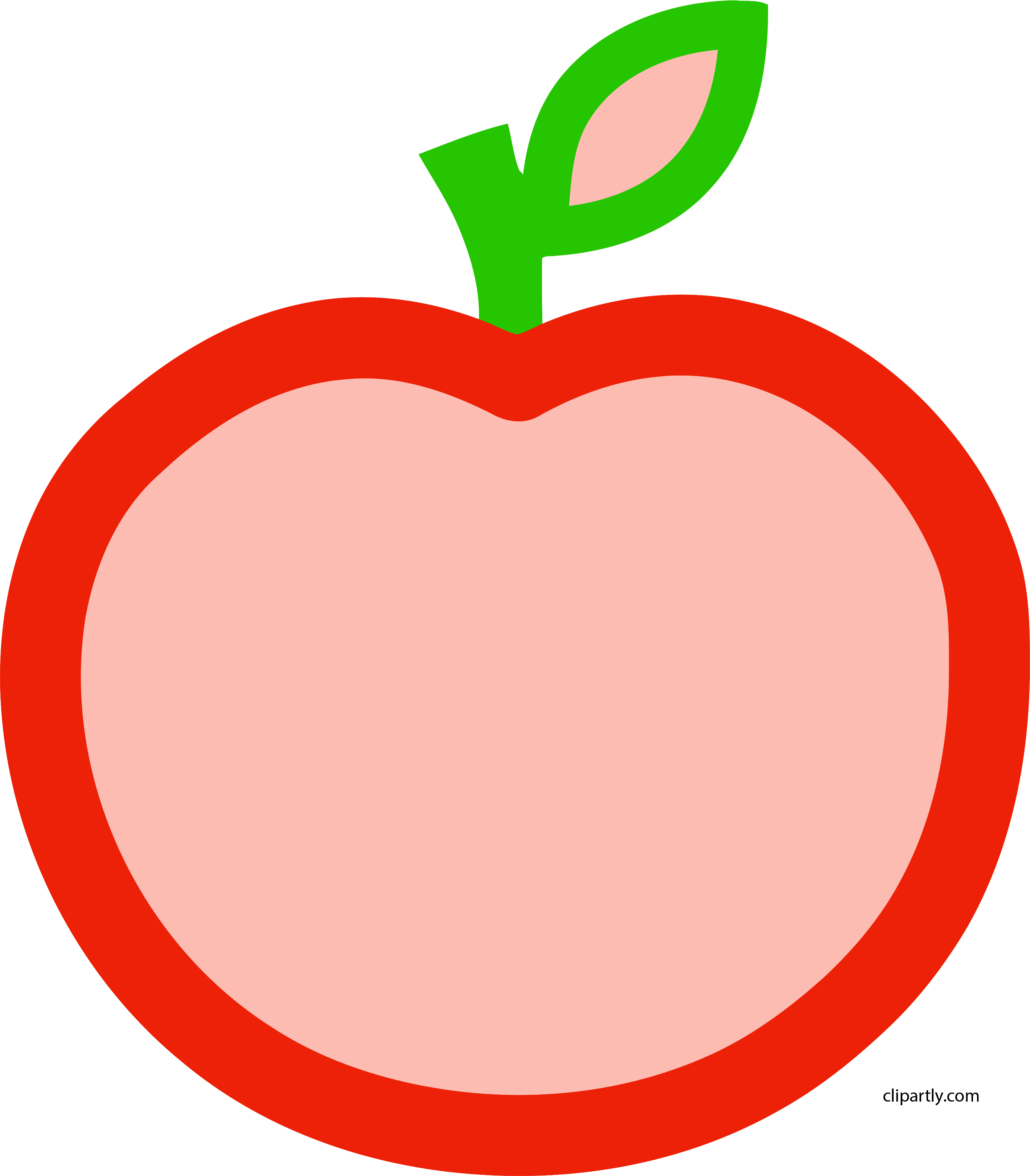 Apple Color Outline Clipart Png - Charing Cross Tube Station (2839x3240), Png Download