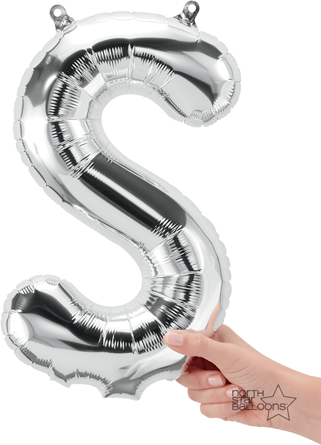 S Silver - Letter Rose Gold Foil Balloon (1000x1000), Png Download