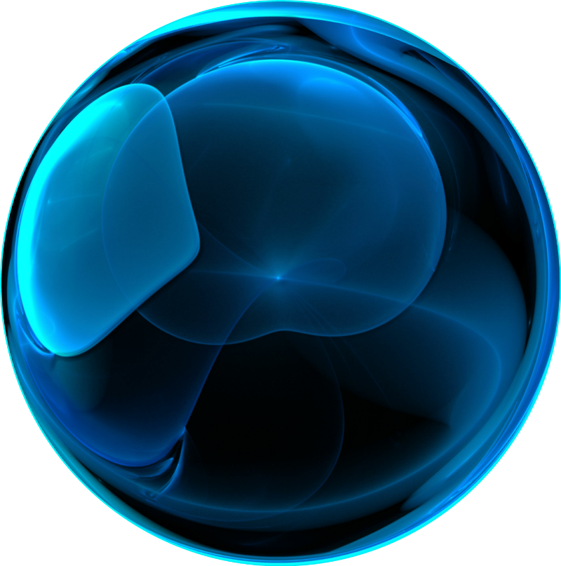 Glass Marble Ball Orb Bubble Blue Black - Glass (800x807), Png Download