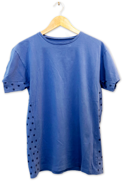 Weareabnormal Blue Polkadot T-shirt (600x801), Png Download