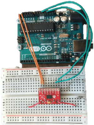 Arduino Uno And Adxl345 Accelerometer - Arduino Uno Rev 3 (850x416), Png Download