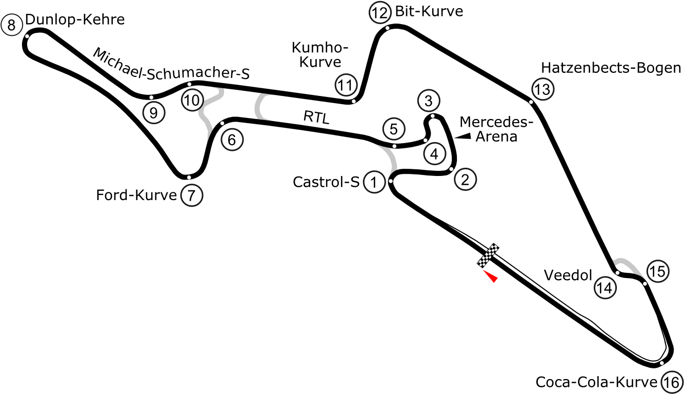 Grand Prix Strecke (1400x800), Png Download