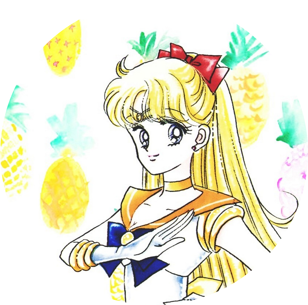 Sailormoon Aesthetic Anime Vaporwave Girl Animegirl - Sailor Venus Manga (1073x1063), Png Download