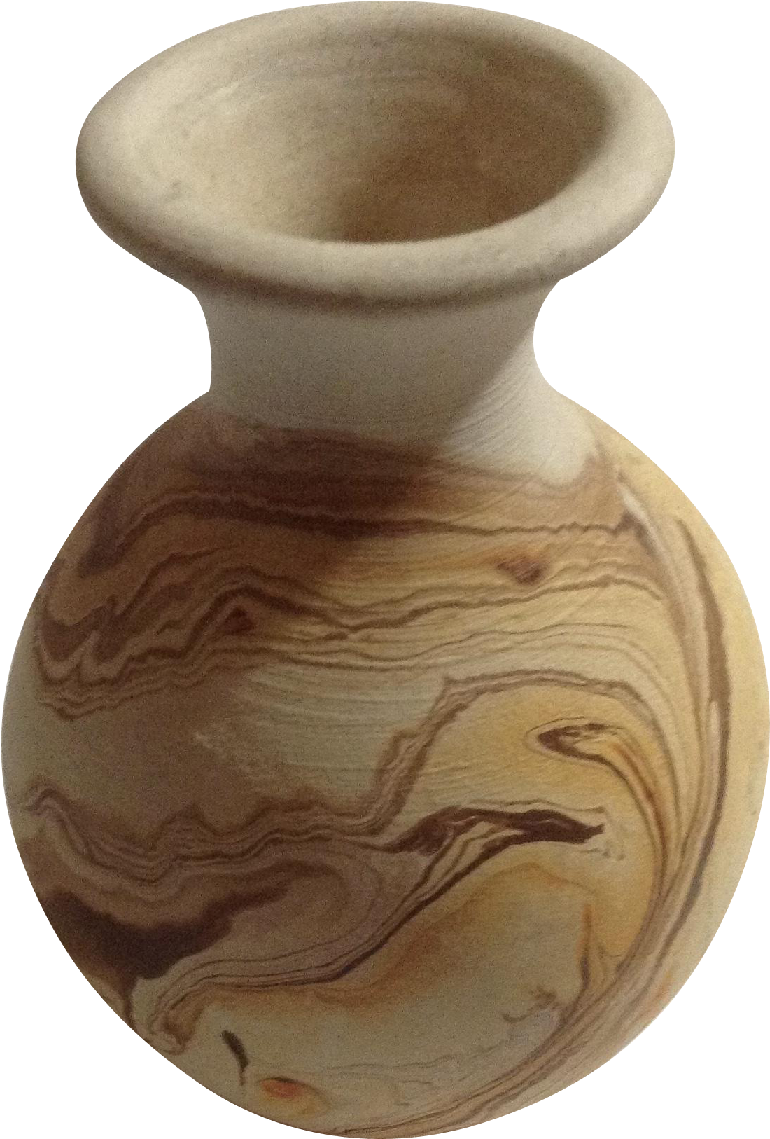 Vintage Nemadji Brown Swirl Bud Vase Pottery 4” Made - Earthenware (1625x1625), Png Download