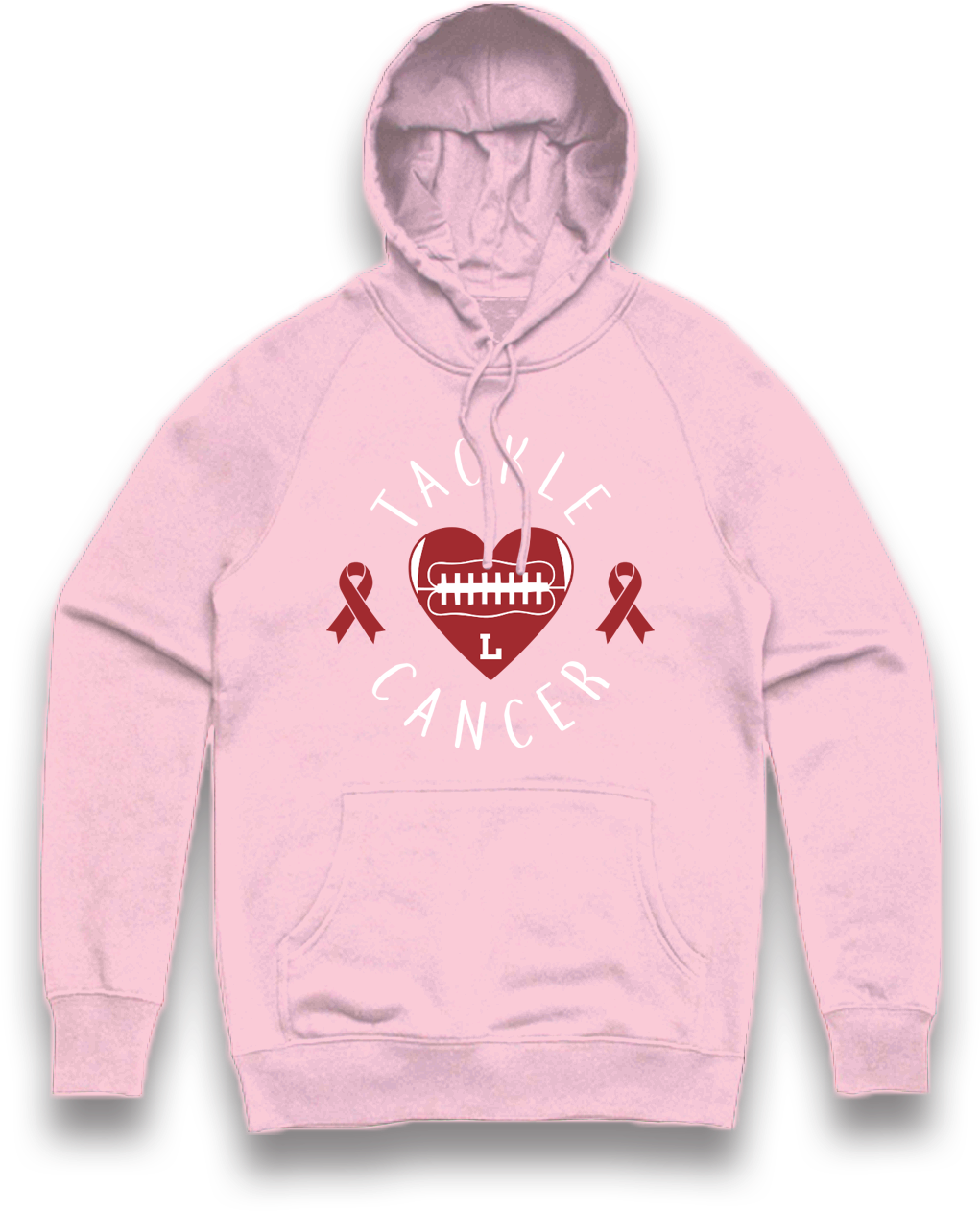 Think Pink Football Hoodie - Sweatshirt (1500x1500), Png Download