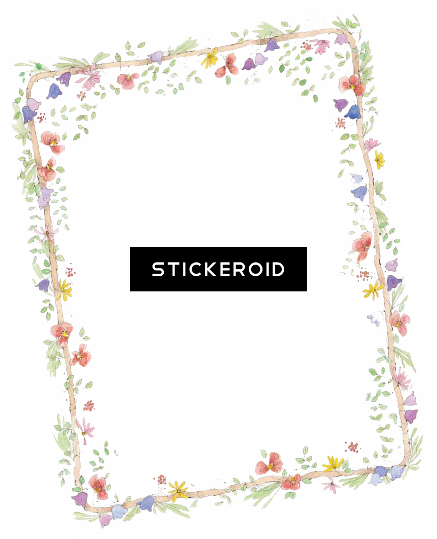 Flowers Borders - Border Flowers Png (889x1095), Png Download