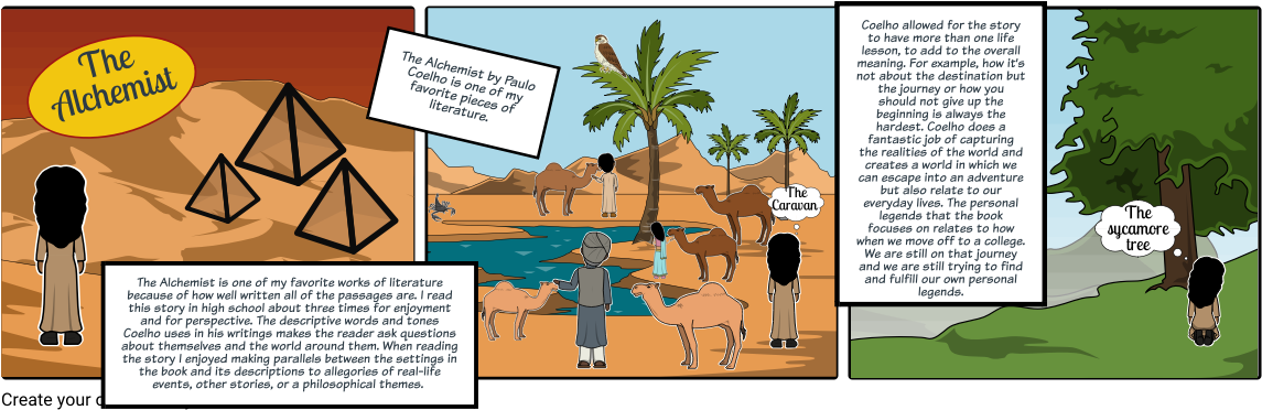 The Alchemist By - Cartoon (1164x385), Png Download
