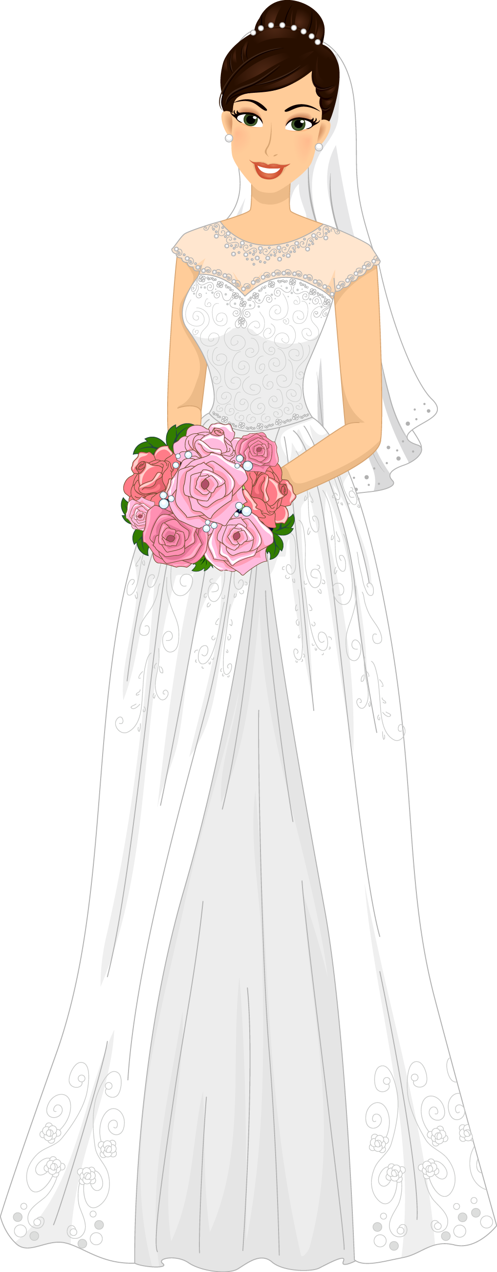 Bride Png Image Free Download - Portable Network Graphics (1017x2604), Png Download