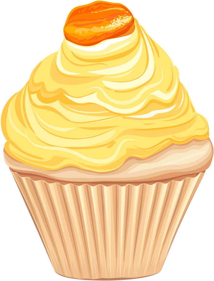 ○•‿t✿p⁀cupcakes‿✿⁀•○ - Yellow Cupcake Clipart (800x1024), Png Download