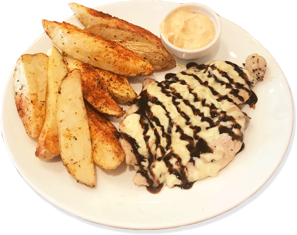 Lunch Chicken Steak And Mexican Potatoes - French Fries (1024x1024), Png Download