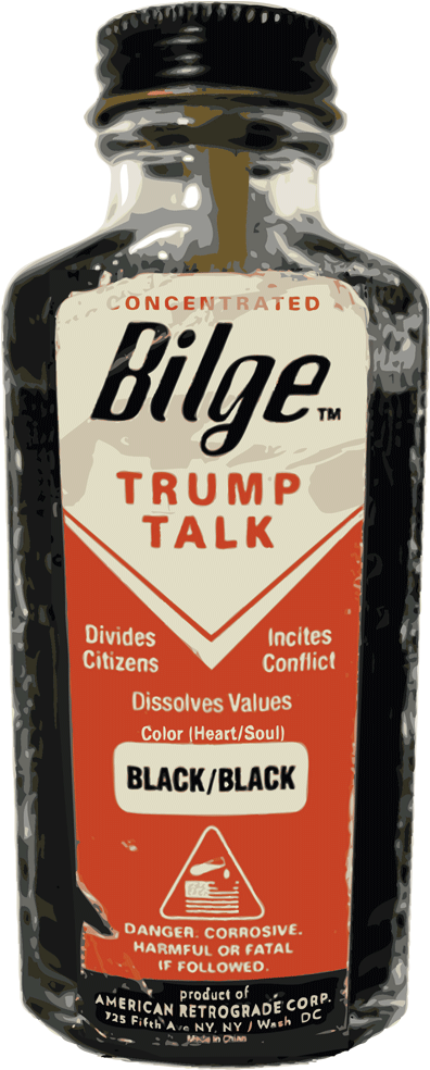Image Of Bilge Trump Talk Bottle T-shirt - Donald Trump (500x1000), Png Download