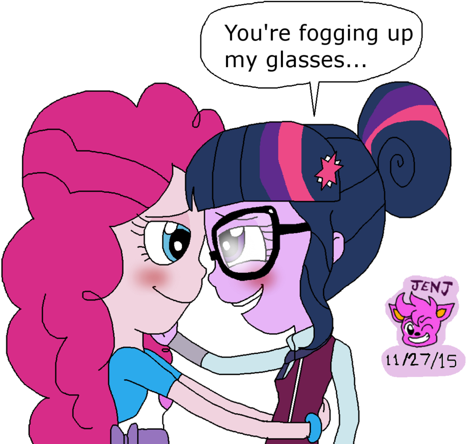Twilight Sparkle Bedroom Eyes 1047286 Artist Agufanatic98 - Mlp Twilight And Pinkie Pie Kiss (1024x917), Png Download