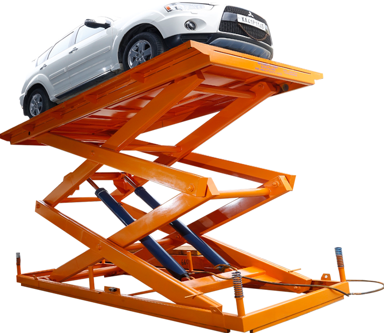 Hydraulic Car Scissor Lift - Car Lift Manufacturer (750x650), Png Download