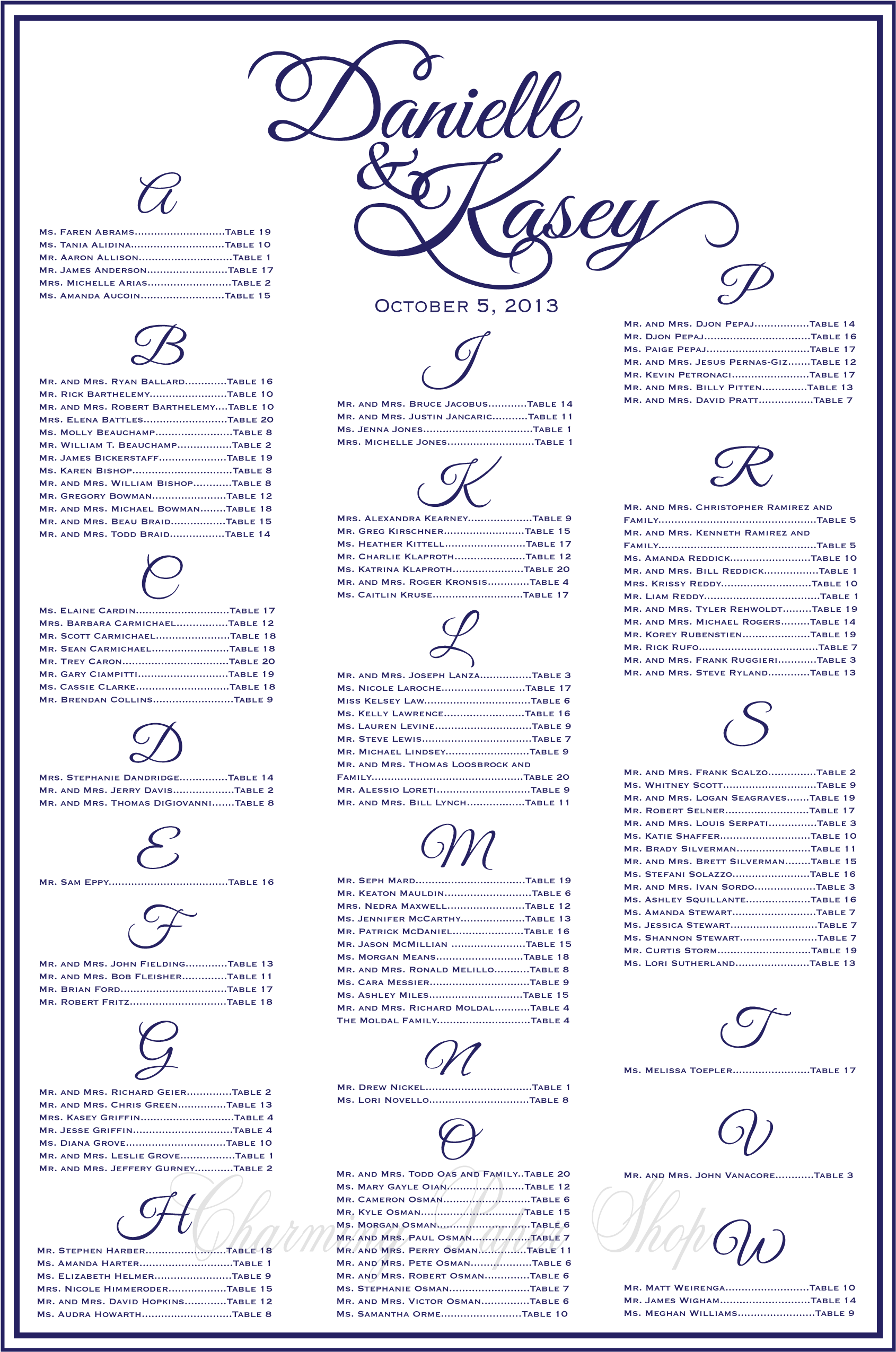 Clip Art Board Weddingcalligraphy Printable Locally - Wedding Reception (1728x2592), Png Download