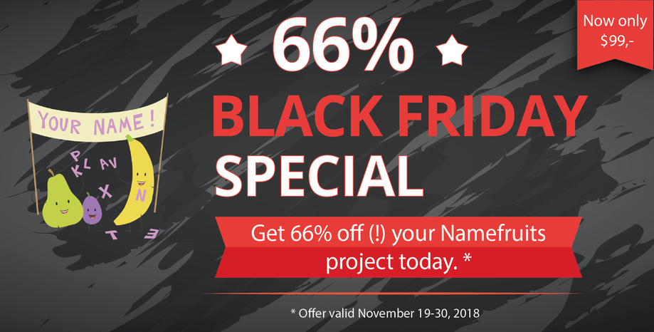 Black Friday Deal Für Namefruits - Black Friday (919x466), Png Download