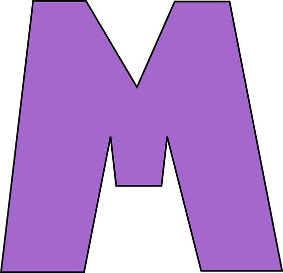 Related - Letter M Clipart Purple (570x550), Png Download