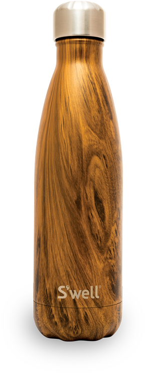 Vacuum Insulated Stainless Steel Water Bottles - Wood (800x800), Png Download