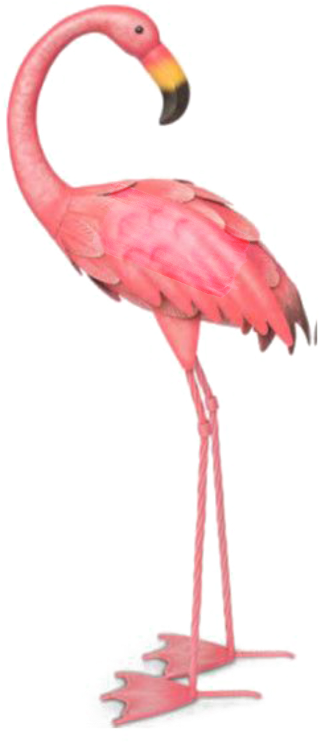 Ftestickers Watercolor Illustration Flamingo Pinkflamin - Flamant Rose En Métal (1024x1152), Png Download