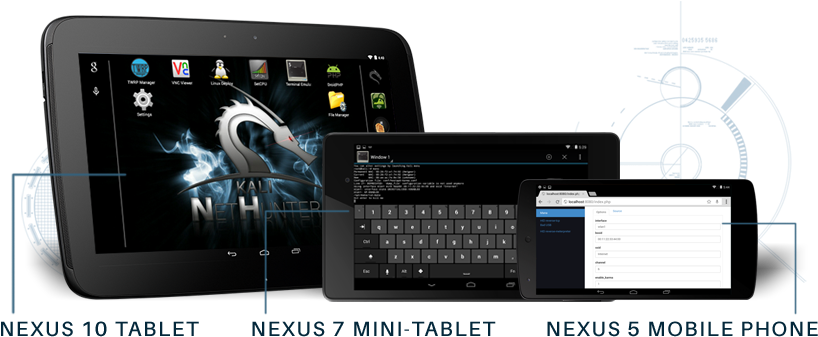 Nexus Nethunter Devices - Kali Nethunter (968x364), Png Download