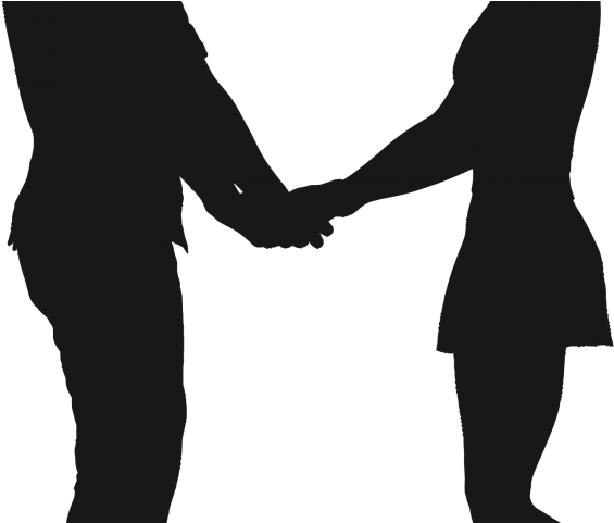 People Silhouette Clipart Couple - People In Love Silhouette (640x480), Png Download