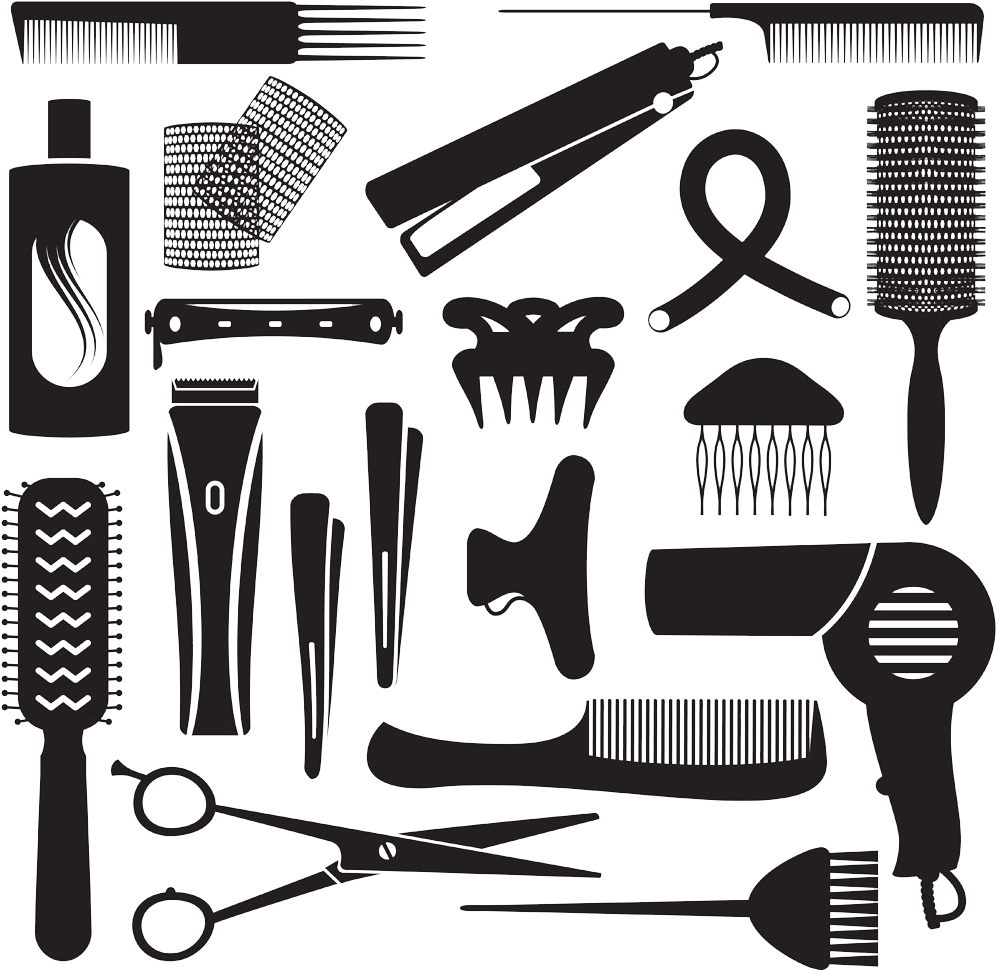 Clip Art Hair Silhouettes - Imagen Para Cartel De Peluqueria (1024x1024), Png Download