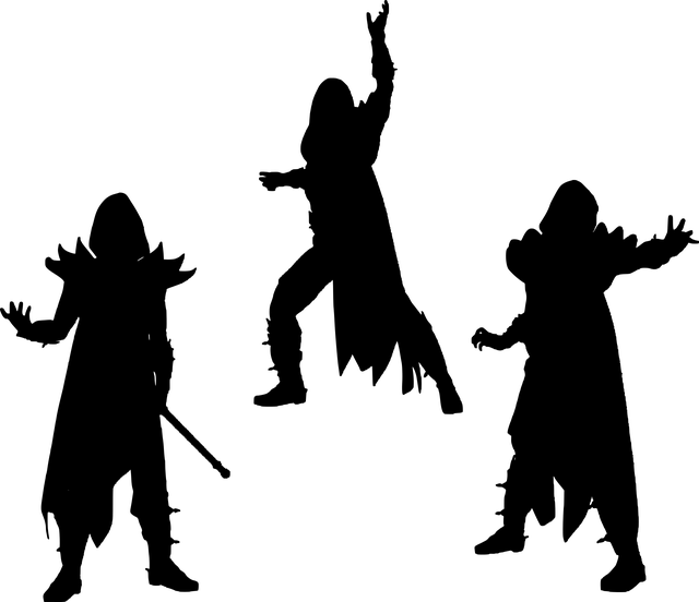 Silhouette, Sorcerer, Silhouetted, People, Art, Man - Sorcerer Silhouette (640x552), Png Download
