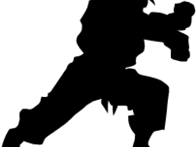 Street Fighter Clipart Silhouette - Street Fighter Ken Silhouette (640x480), Png Download