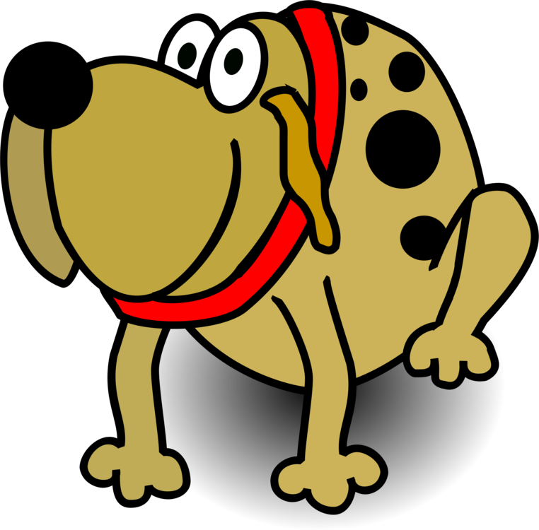 Yorkshire Terrier Guard Dog Puppy German Shepherd Labrador - Cartoon Spotted Dog Shower Curtain (762x750), Png Download