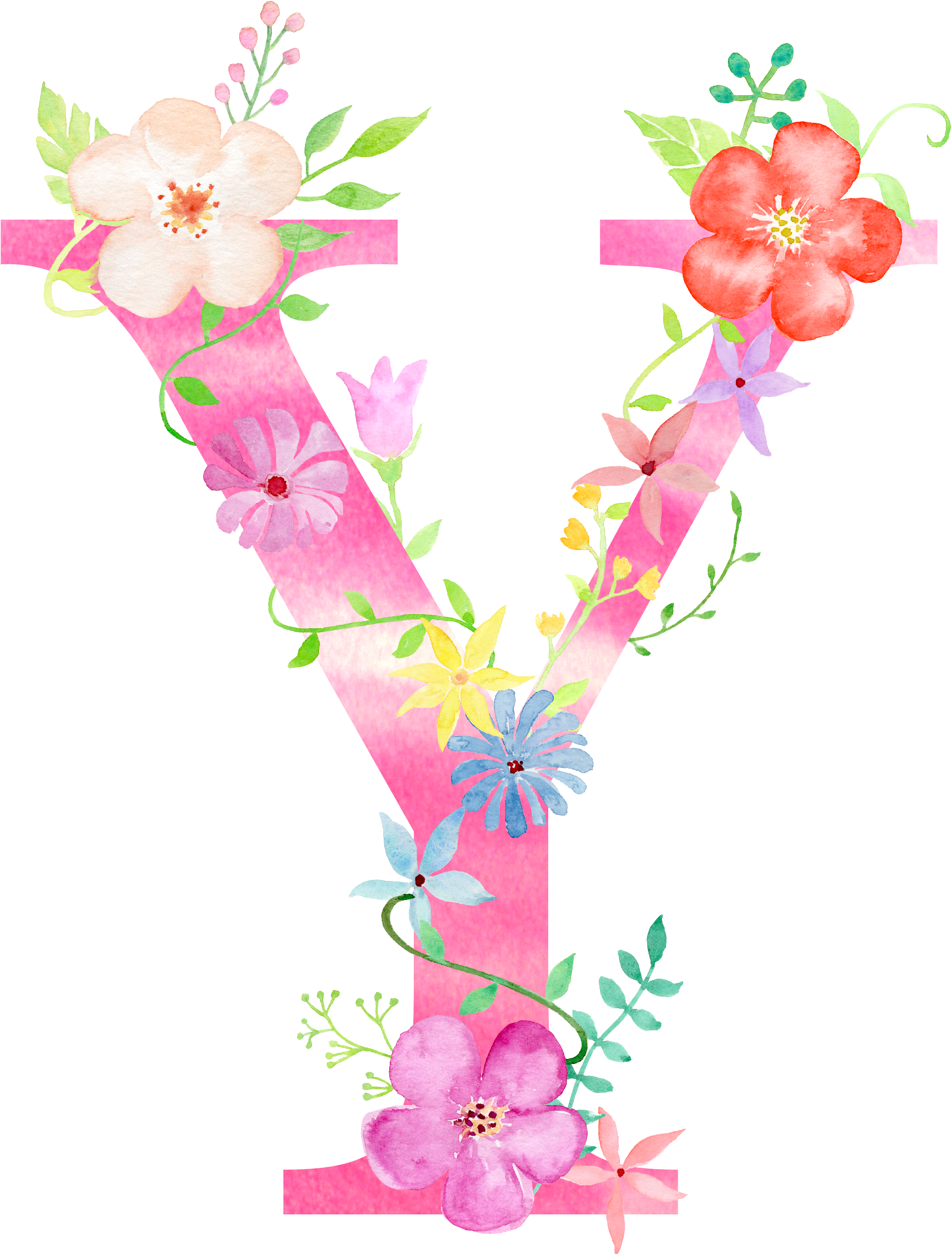 Y Watercolor Lettering, Watercolour, Gratis Png, Clipart, (2400x3000), Png Download