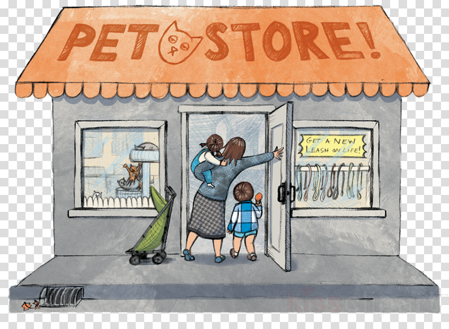 Pet Shop Cartoon Png (900x660), Png Download