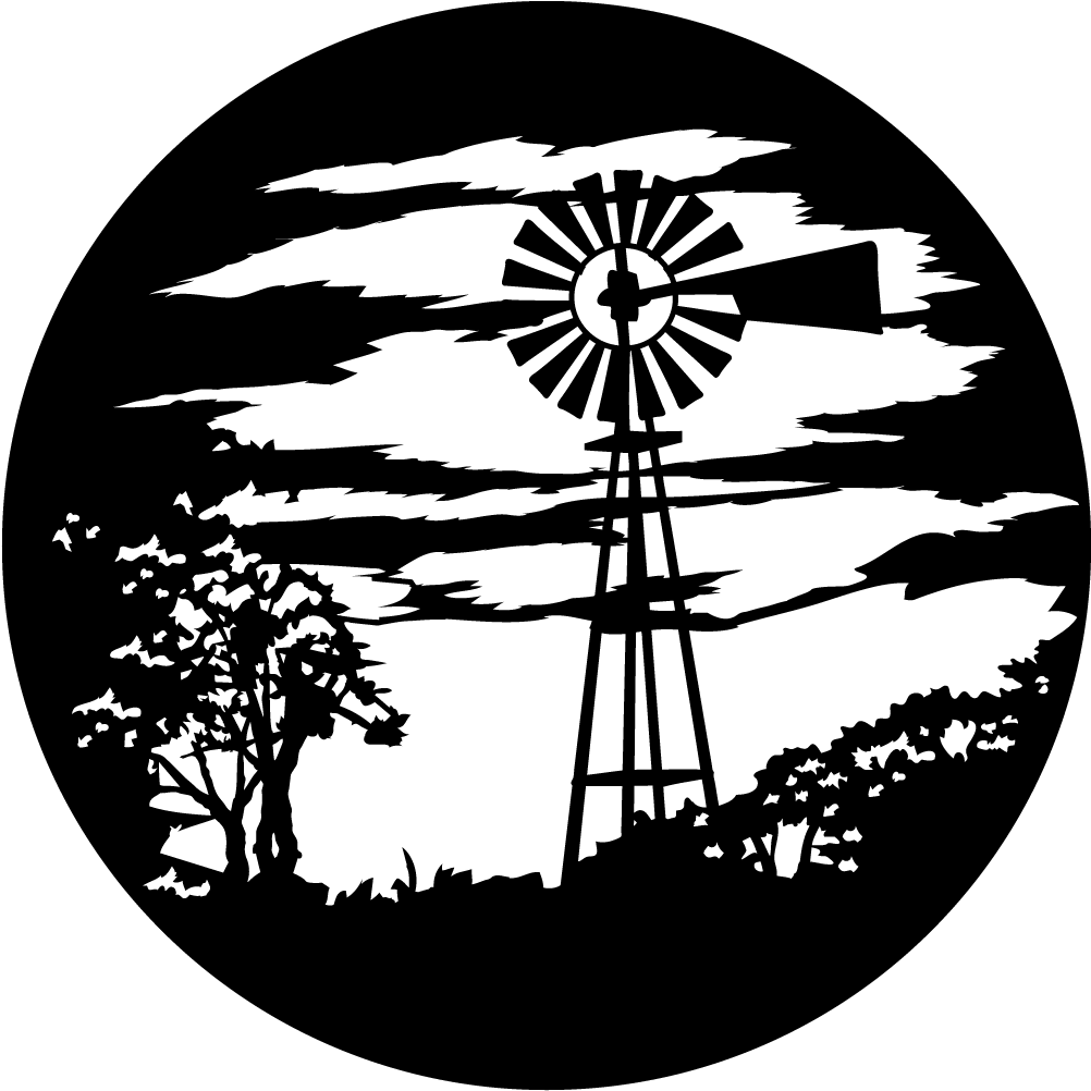 Windmill Silhouette Clipart Png (1200x1200), Png Download