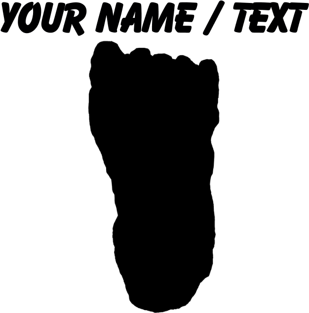 Custom Bigfoot Footprint Silhouette Baseball Cap - Custom Acoustic Guitar Sticker (700x700), Png Download