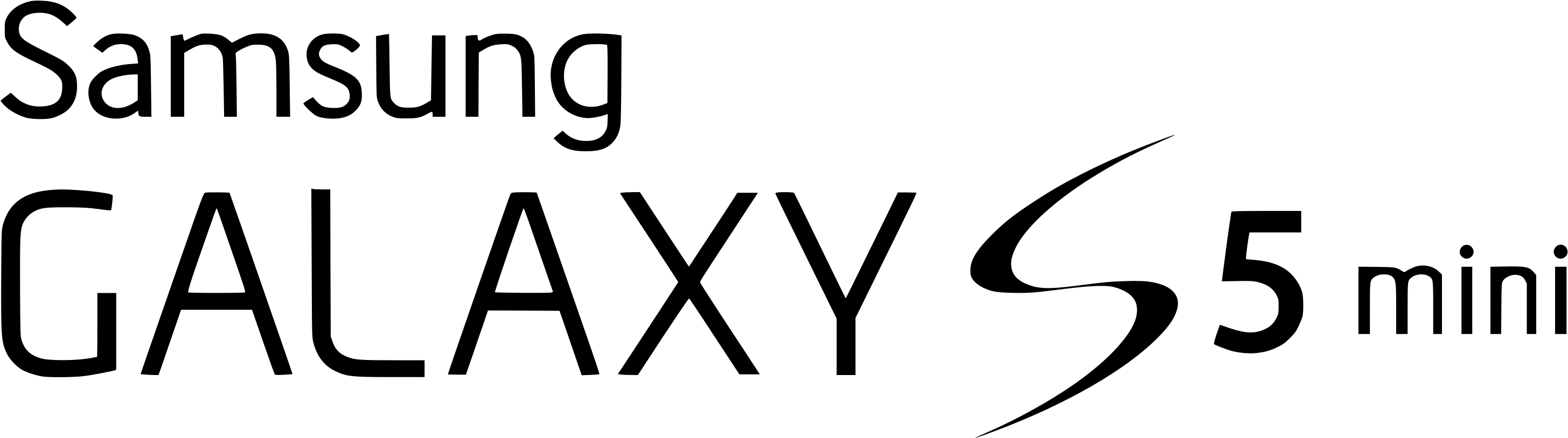 Samsung Galaxy S5 Mini Logo - Samsung Galaxy Tab 4 Logo (3150x855), Png Download