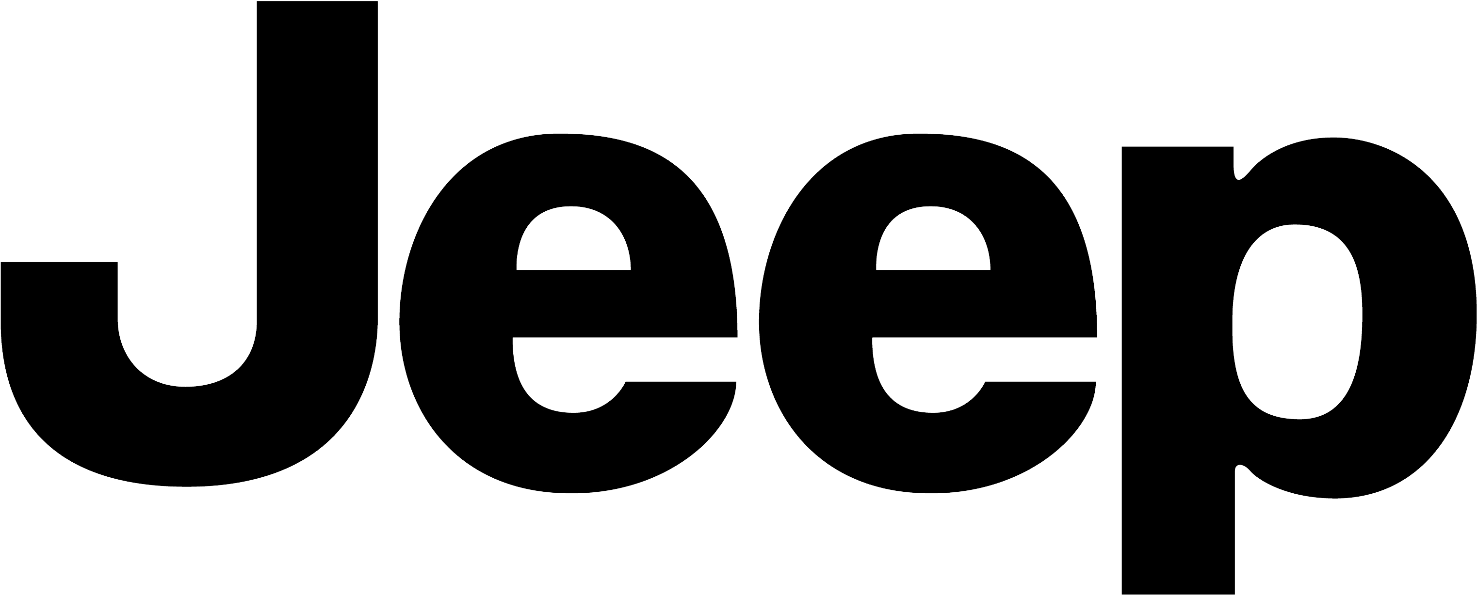Black And White Jeep Logo - Jeep Logo Cut Out (3200x1485), Png Download